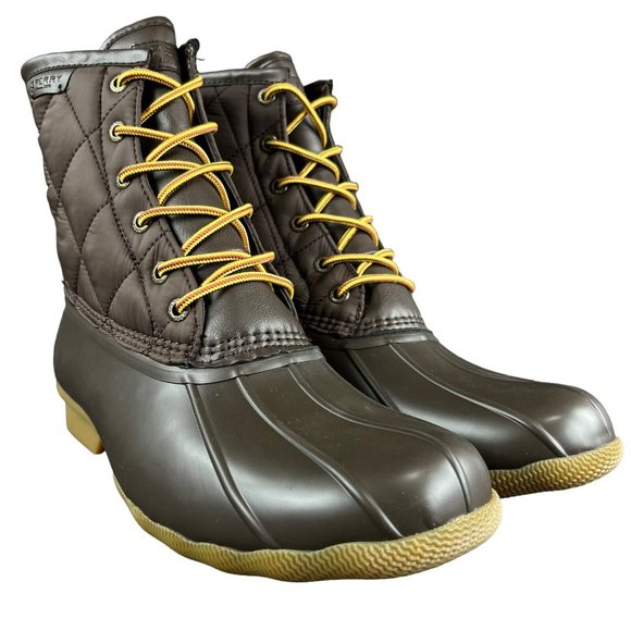 Sperry Men's Top-Sider Saltwater Nylon Brown Duck Boots STS24866 Sizes 10.5-12 M - Picture 4 of 7